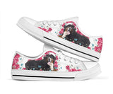 Bernese Mountain Flower And Butterfly Low Top Shoes For Women, Shoes For Men Custom Shoes