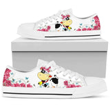 Cow Flower And Butterfly Low Top Shoes For Women, Shoes For Men Custom Shoes