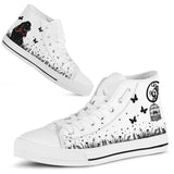 Basset Hound Dream World High Top Shoes For Women, Shoes For Men Custom Shoes