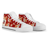 Corgi Red High Top Shoes For Women, Shoes For Men Custom Shoes