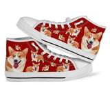 Corgi Red High Top Shoes For Women, Shoes For Men Custom Shoes