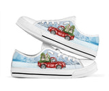 Red Car Shih Tzu Low Top Shoes For Women, Shoes For Men Custom Shoes