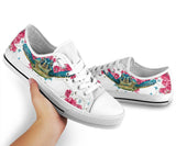 Turtle Flower And Butterfly Low Top Shoes For Women, Shoes For Men Custom Shoes