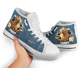 Giraffe Jeans High Top Shoes For Women, Shoes For Men Custom Shoes