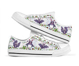 Bat Flower Low Top Shoes For Women, Shoes For Men Custom Shoes
