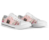Scottish Terrier Flower Low Top Shoes For Women, Shoes For Men Custom Shoes