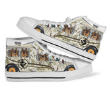 German Shepherd Driving High Top Shoes For Women, Shoes For Men Custom Shoes