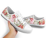 Pig Roses Low Top Shoes For Women, Shoes For Men Custom Shoes