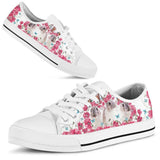 Rabbit Flower And Butterfly Low Top Shoes For Women, Shoes For Men Custom Shoes