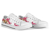 Bulldog Flower And Butterfly Low Top Shoes For Women, Shoes For Men Custom Shoes