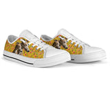 Greyhound Yellow Low Top Shoes For Women, Shoes For Men Custom Shoes