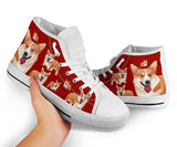 Corgi Red High Top Shoes For Women, Shoes For Men Custom Shoes