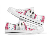 Penguin Flower And Butterfly Low Top Shoes For Women, Shoes For Men Custom Shoes