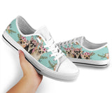 Chihuahua Flower Low Top Shoes For Women, Shoes For Men Custom Shoes