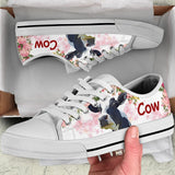 Cows Pink Low Top Shoes For Women, Shoes For Men Custom Shoes