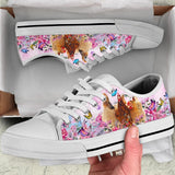 Chicken Flower Butterfly Low Top Shoes For Women, Shoes For Men Custom Shoes