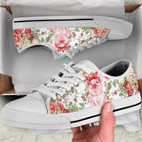 Pig Roses Low Top Shoes For Women, Shoes For Men Custom Shoes