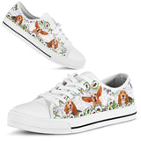 Dachshund Flower Low Top Shoes For Women, Shoes For Men Custom Shoes