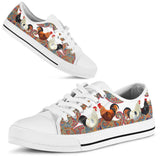 The Ancient Chicken Low Top Shoes For Women, Shoes For Men Custom Shoes