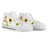 Bichon Frise Sunflower High Top Shoes For Women, Shoes For Men Custom Shoes