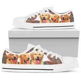 The Ancient Golden Retriever Low Top Shoes For Women, Shoes For Men Custom Shoes