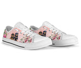 Rottweiler Flower Low Top Shoes For Women, Shoes For Men Custom Shoes
