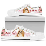 Shih Tzu Pink Low Top Shoes For Women, Shoes For Men Custom Shoes