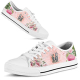 Heeler Flower Low Top Shoes For Women, Shoes For Men Custom Shoes