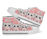 Cat Cute High Top Shoes For Women, Shoes For Men Custom Shoes