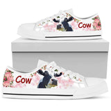 Cows Pink Low Top Shoes For Women, Shoes For Men Custom Shoes