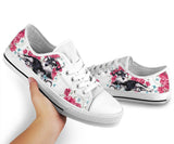 Schnauzer Flower And Butterfly Low Top Shoes For Women, Shoes For Men Custom Shoes
