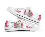 Bichon Frise Flower And Butterfly Low Top Shoes For Women, Shoes For Men Custom Shoes