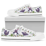 Bat Flower Low Top Shoes For Women, Shoes For Men Custom Shoes