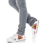 Golden Retriver Flower And Butterfly Low Top Shoes For Women, Shoes For Men Custom Shoes