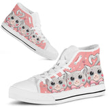 Cat Cute High Top Shoes For Women, Shoes For Men Custom Shoes