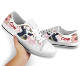 Cows Pink Low Top Shoes For Women, Shoes For Men Custom Shoes