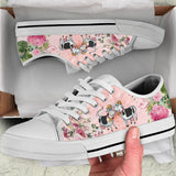 Cows Flower Low Top Shoes For Women, Shoes For Men Custom Shoes
