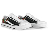Hummingbird Embroidery Rose Low Top Shoes For Women, Shoes For Men Custom Shoes