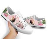 Sheltie Flower Low Top Shoes For Women, Shoes For Men Custom Shoes