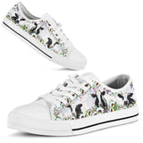 Cow Flower Low Top Shoes For Women, Shoes For Men Custom Shoes