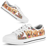 The Ancient Golden Retriever Low Top Shoes For Women, Shoes For Men Custom Shoes