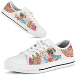 I Love Pug Low Top Shoes For Women, Shoes For Men Custom Shoes
