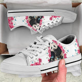 Panda Flower And Butterfly Low Top Shoes For Women, Shoes For Men Custom Shoes