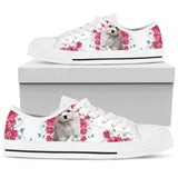Bichon Frise Flower And Butterfly Low Top Shoes For Women, Shoes For Men Custom Shoes