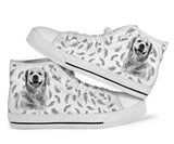 Golden Retriever Feather High Top Shoes For Women, Shoes For Men Custom Shoes