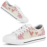 Chicken Red Pattern Low Top Shoes For Women, Shoes For Men Custom Shoes