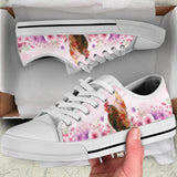 Chicken Pink Flower Low Top Shoes For Women, Shoes For Men Custom Shoes