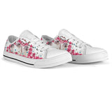 Rabbit Flower And Butterfly Low Top Shoes For Women, Shoes For Men Custom Shoes