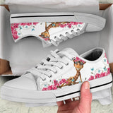 Giraffe Flower And Butterfly Low Top Shoes For Women, Shoes For Men Custom Shoes