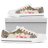 Flamingo Pattern Low Top Shoes For Women, Shoes For Men Custom Shoes